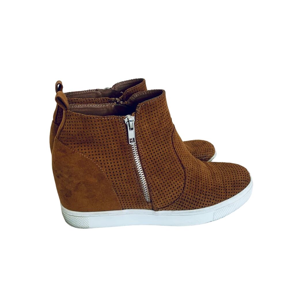 Seven Dials Brown Perforated Sneaker Wedge